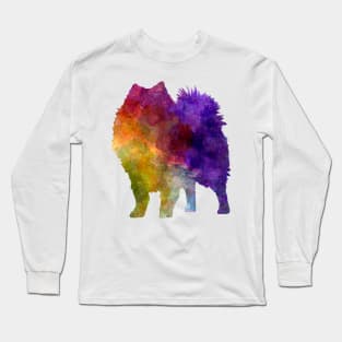 Japanese Spitz in watercolor Long Sleeve T-Shirt